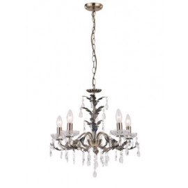 Lexi Lighting-Michelle Chandelier – Antique Brass / Cream Brushed Gold